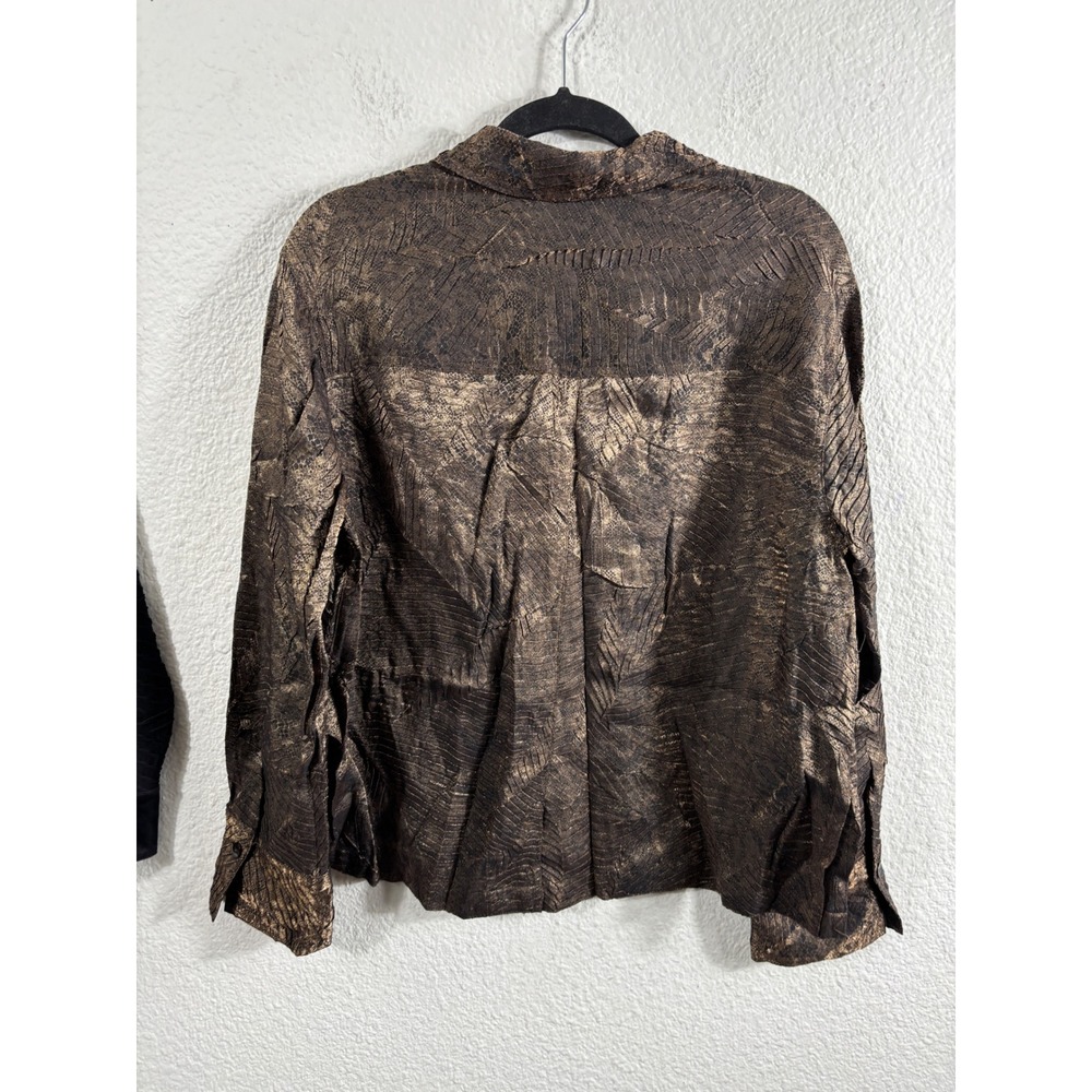 Chicos Womens Tops Lot of 3 Size 1 Animal Print Floral Metallic Textured - Picture 13 of 16